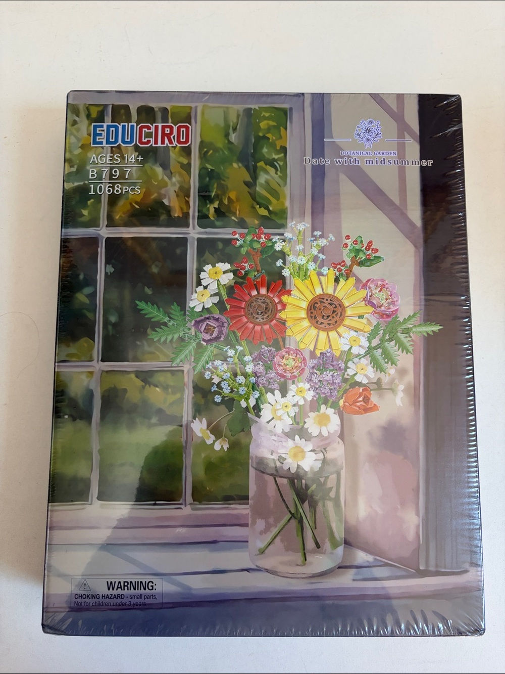 Floral Bouquet Building Set in Red, Yellow, White & Green
